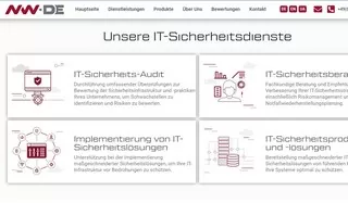 Разработка веб-сайта для IT-Sicherheitsdienste